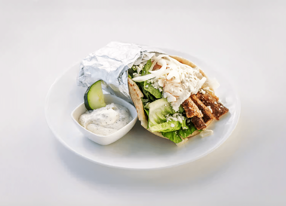 Gyro with lettuce and sauce